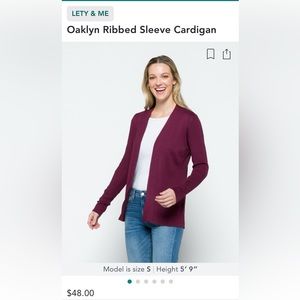 Stitch fix burgundy cardigan.